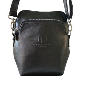 Black Leather Unisex Sling Bag – Everyday Crossbody